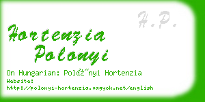 hortenzia polonyi business card